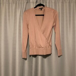 Pink Cable & Gauge v-neck sweater in size small.